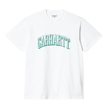 Carhartt WIP T-shirt Scrawl Script White/Juniper